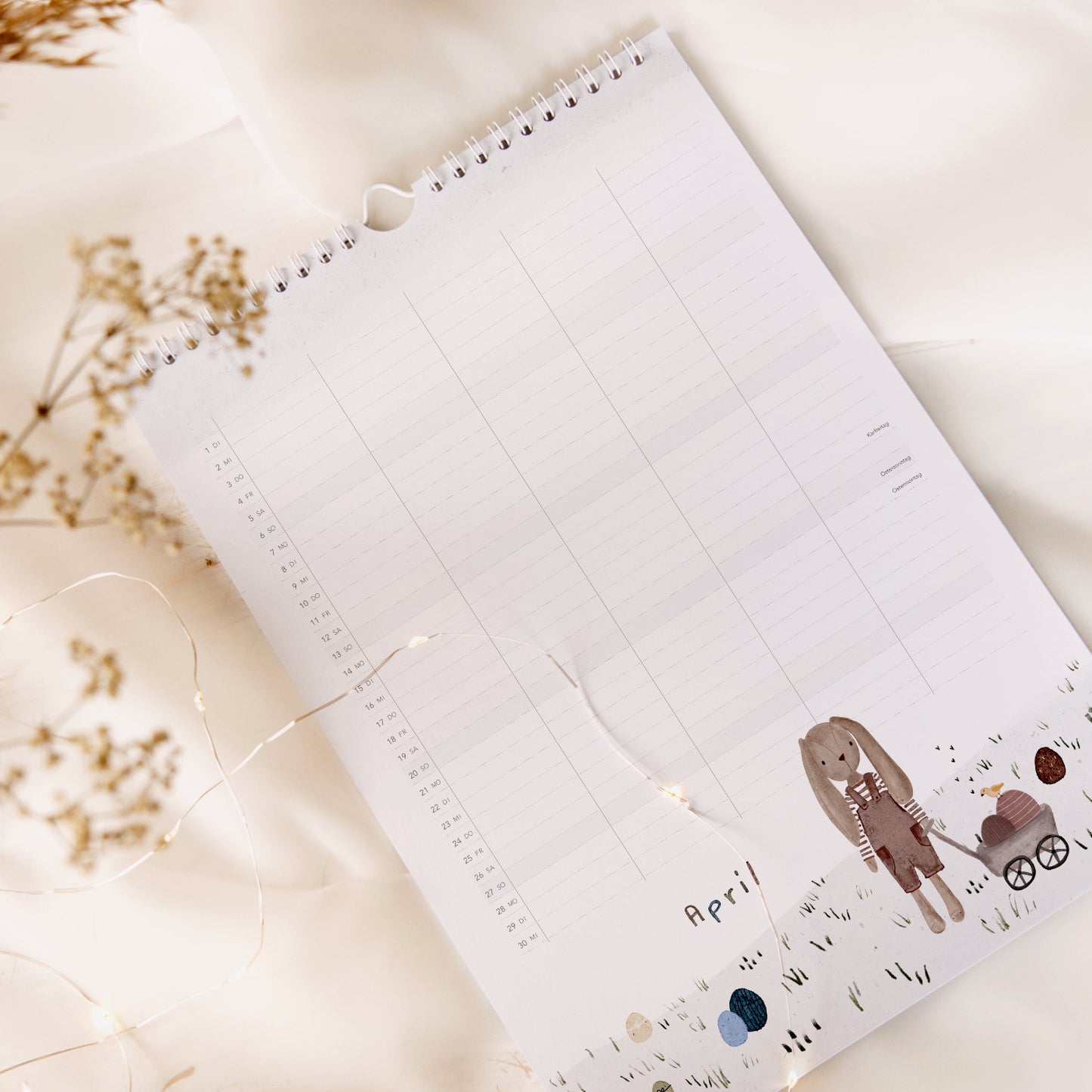 Familienkalender 2026 A3 | 5 Spalten