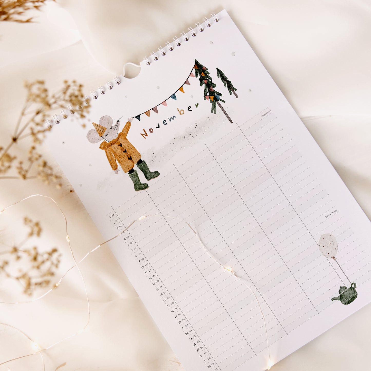Familienkalender 2026 A3 | 5 Spalten