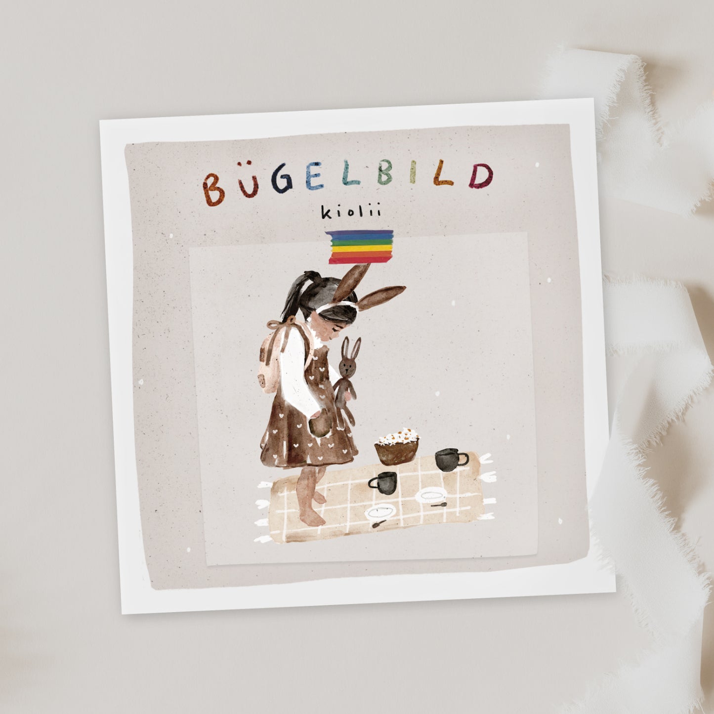 Bügelbild Hasenmädchen | Bügelbilder Kinder