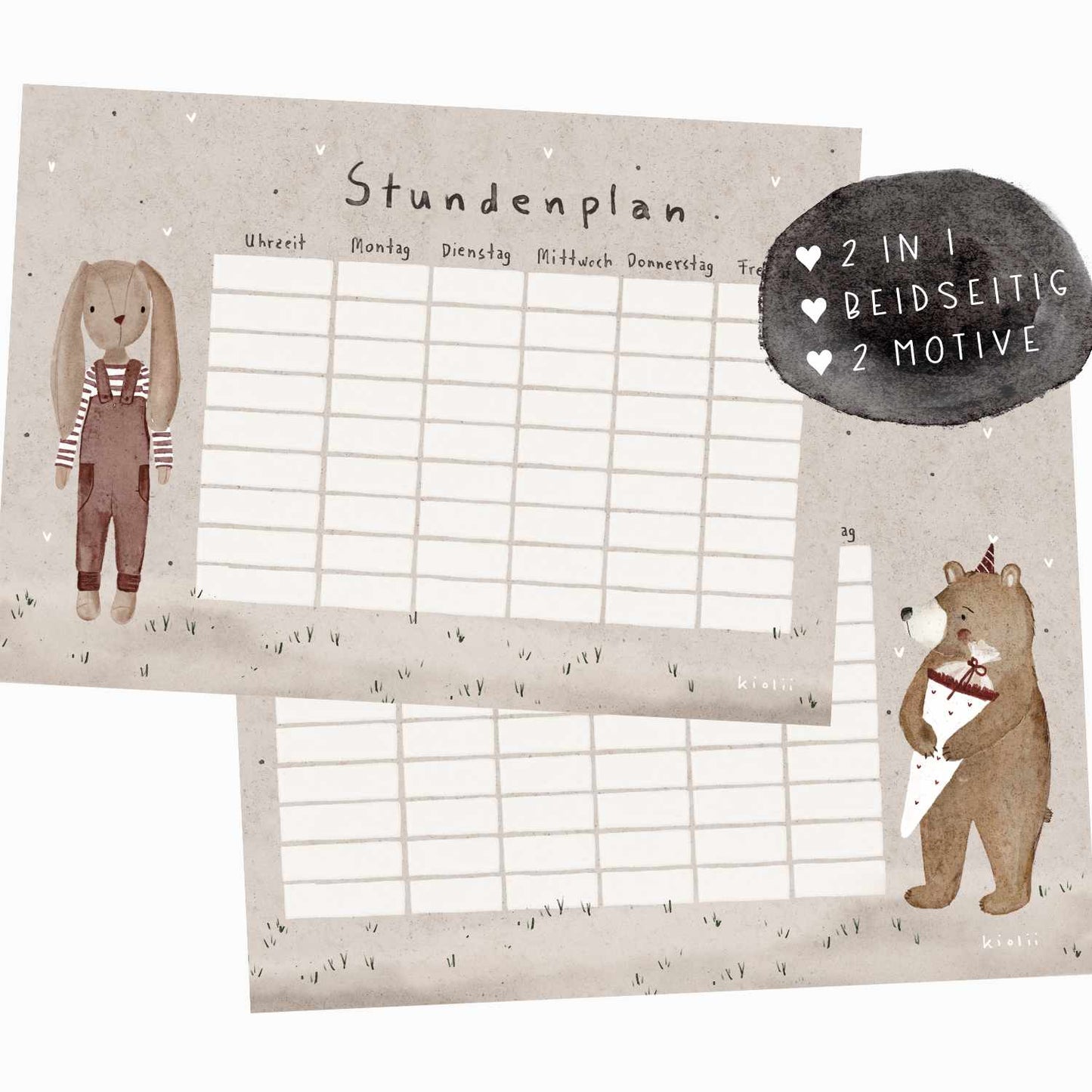 Bügelbilder Schulanfang Bär