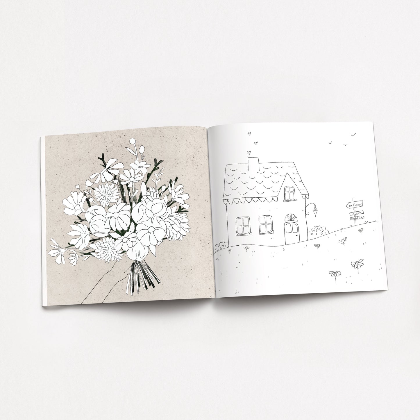 Malbuch, Kreativbuch - Gastgeschenk zur Hochzeit