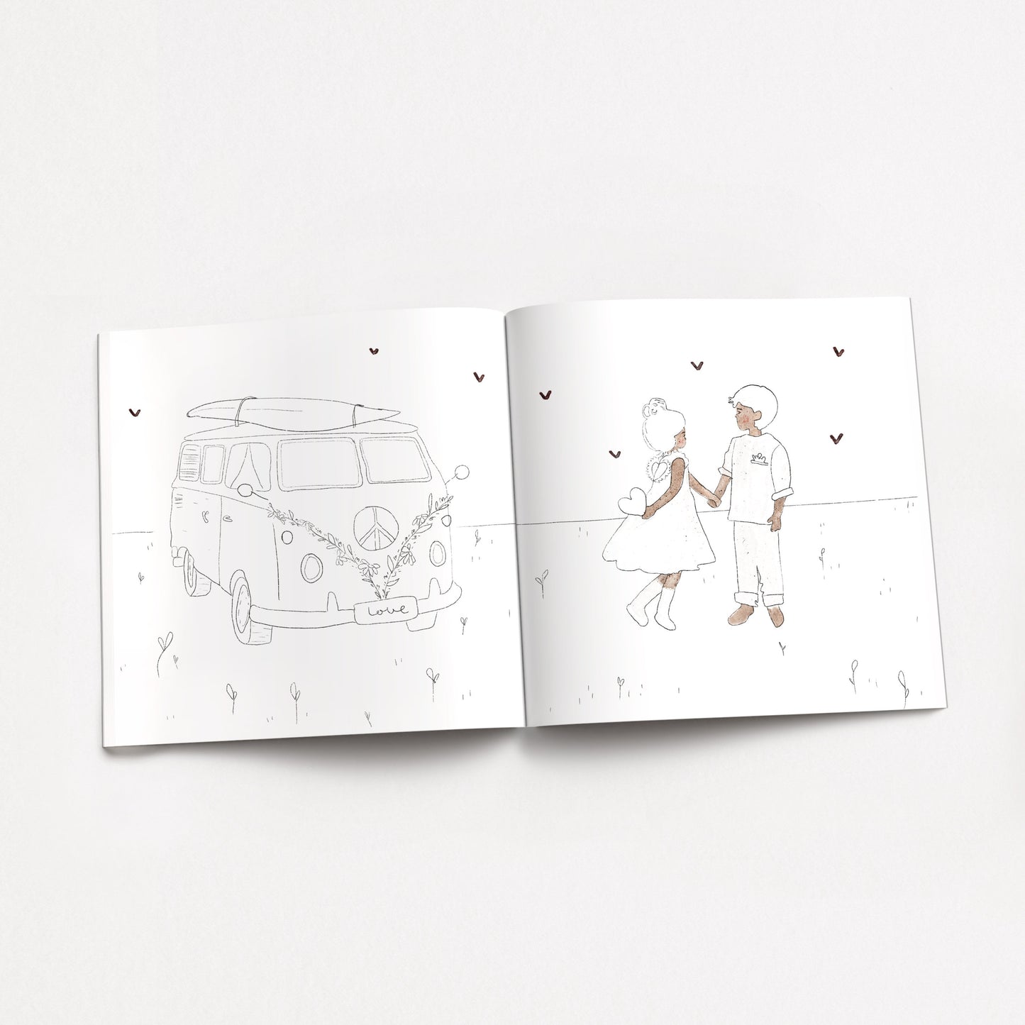 Malbuch, Kreativbuch - Gastgeschenk zur Hochzeit