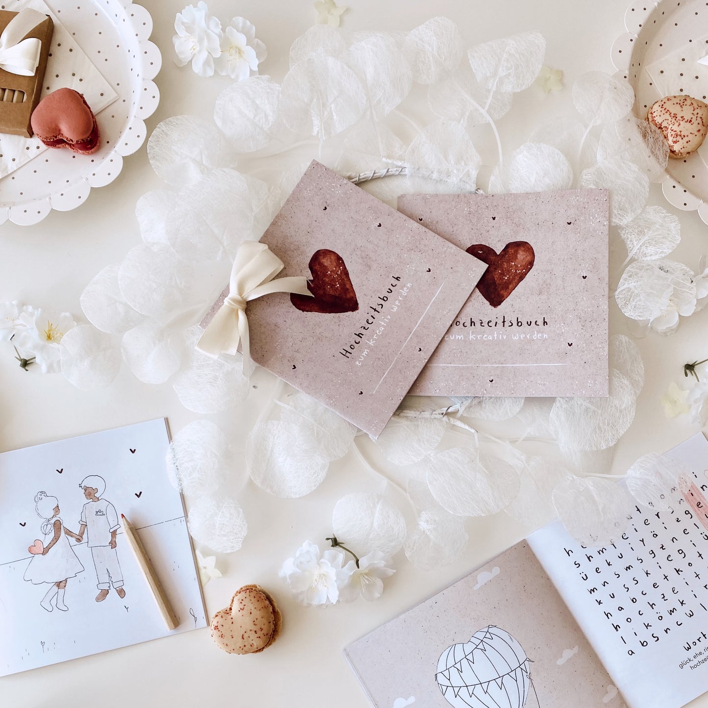 Malbuch, Kreativbuch - Gastgeschenk zur Hochzeit