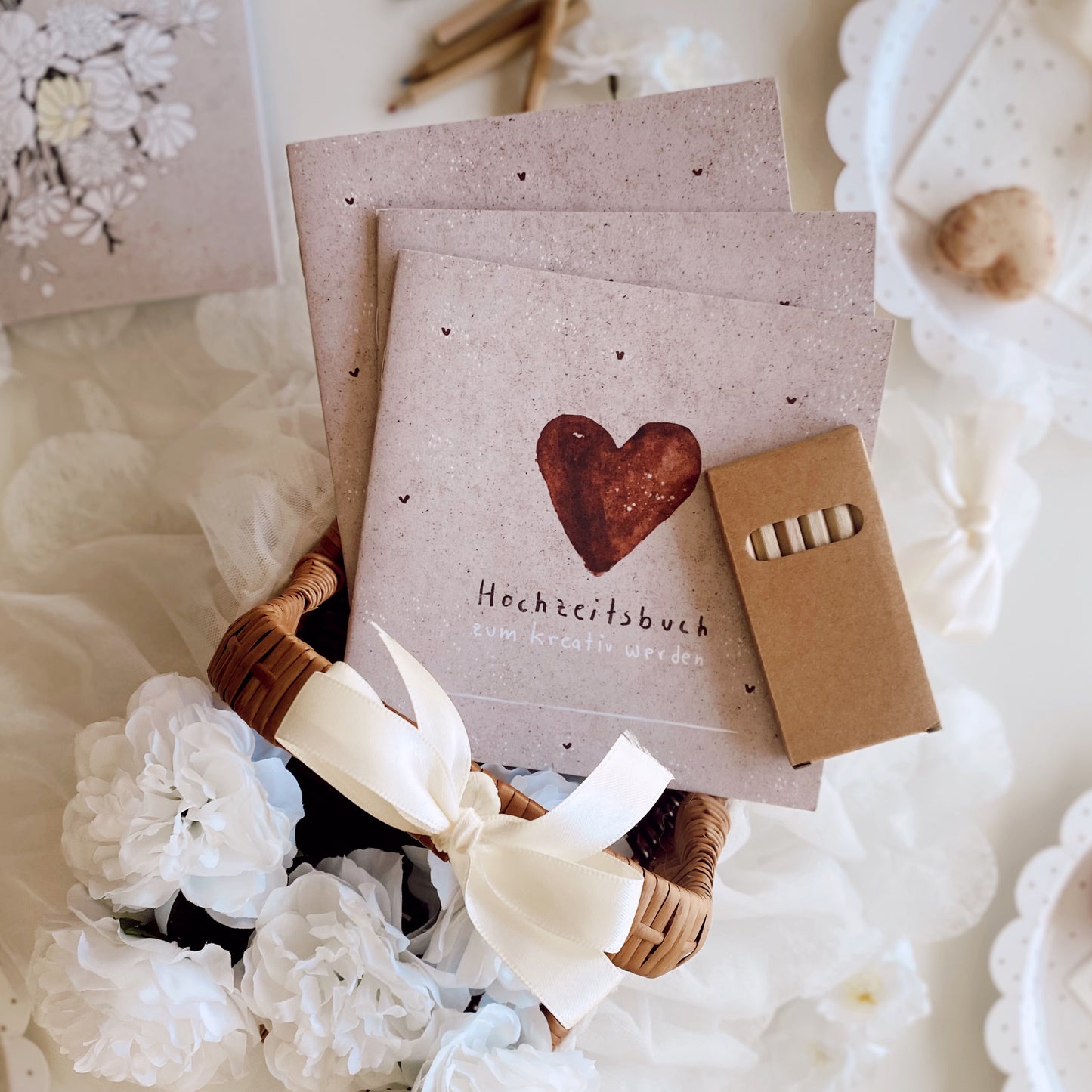 Malbuch, Kreativbuch - Gastgeschenk zur Hochzeit