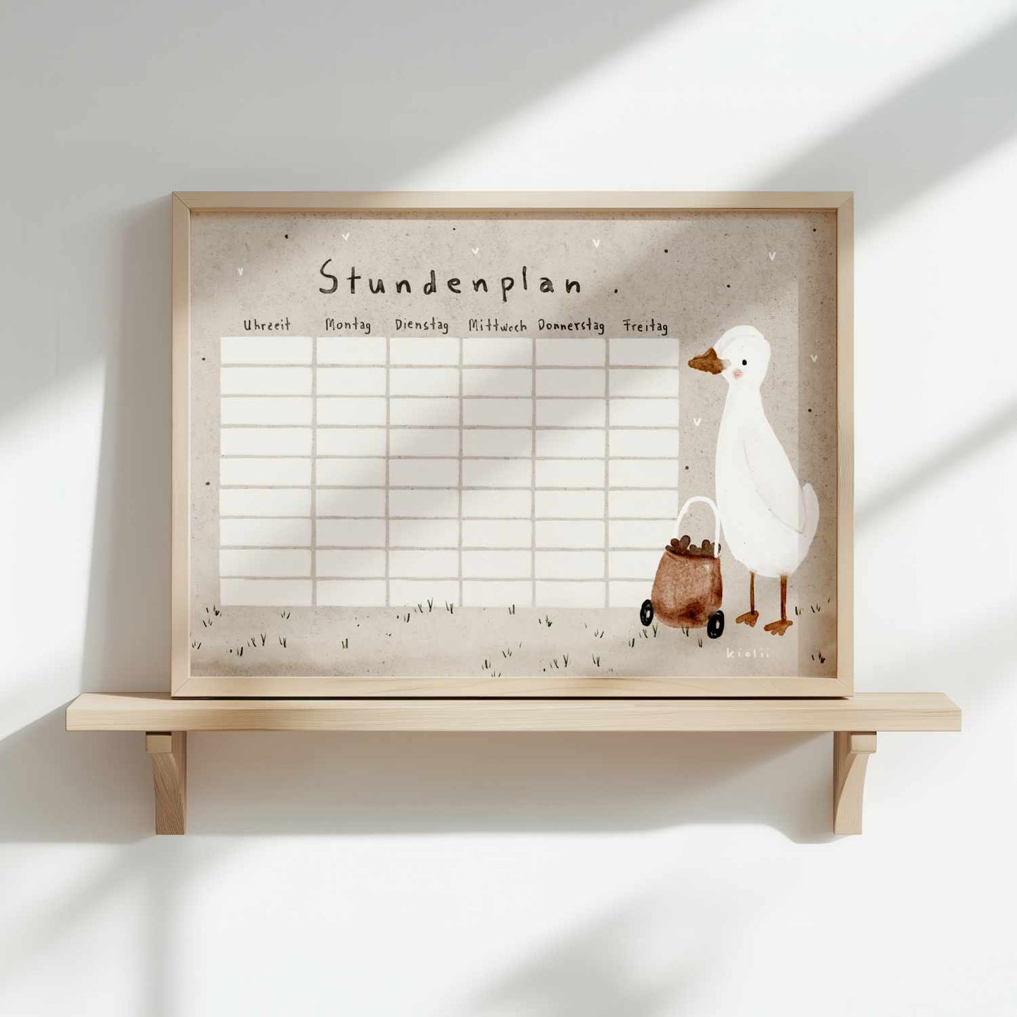 Stundenplan Gans & Mädchen beidseitig