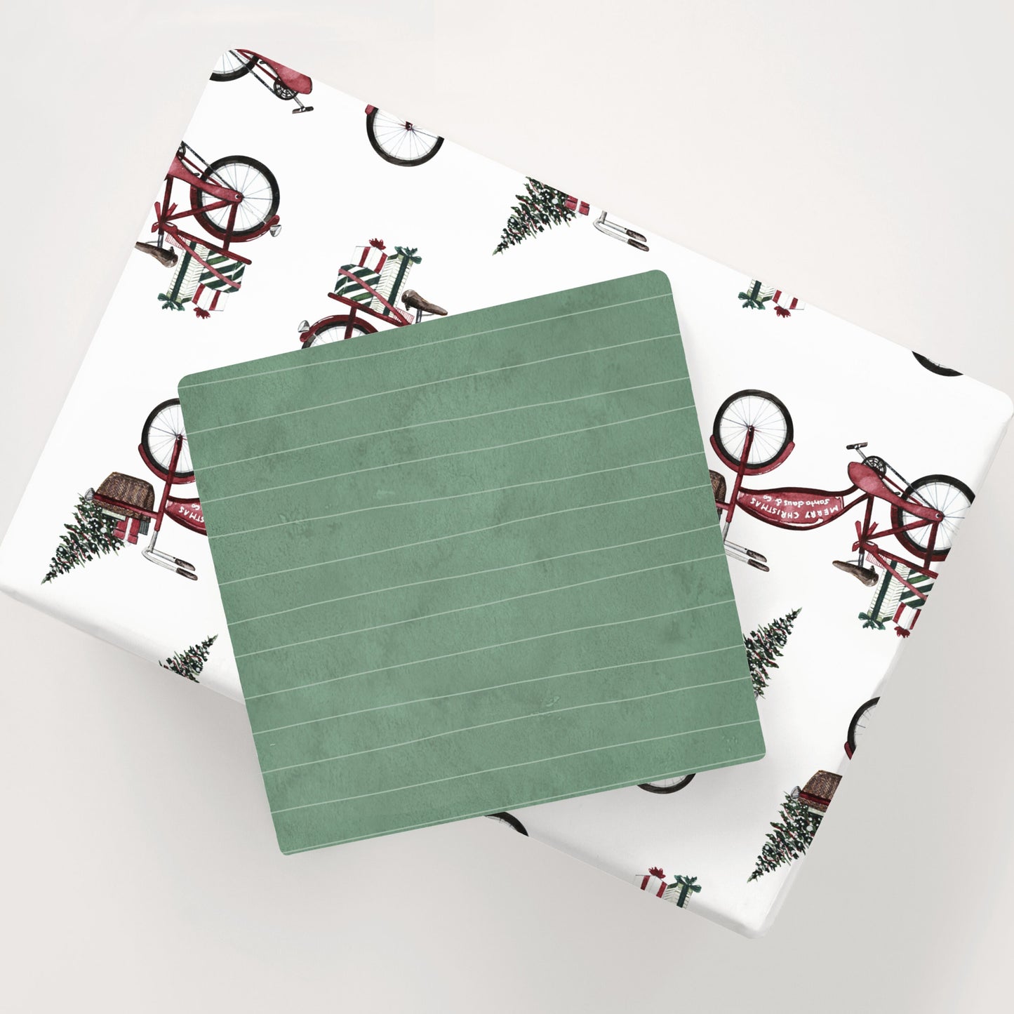 Geschenkpapier Weihnachtsrad | gefaltet