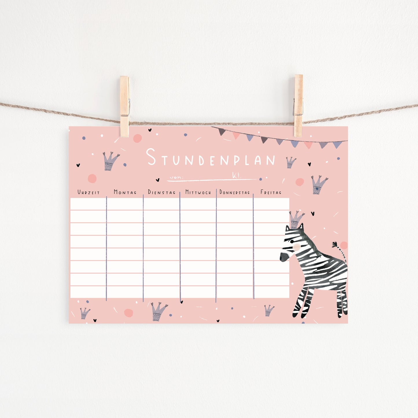 Stundenplan Zebra A4