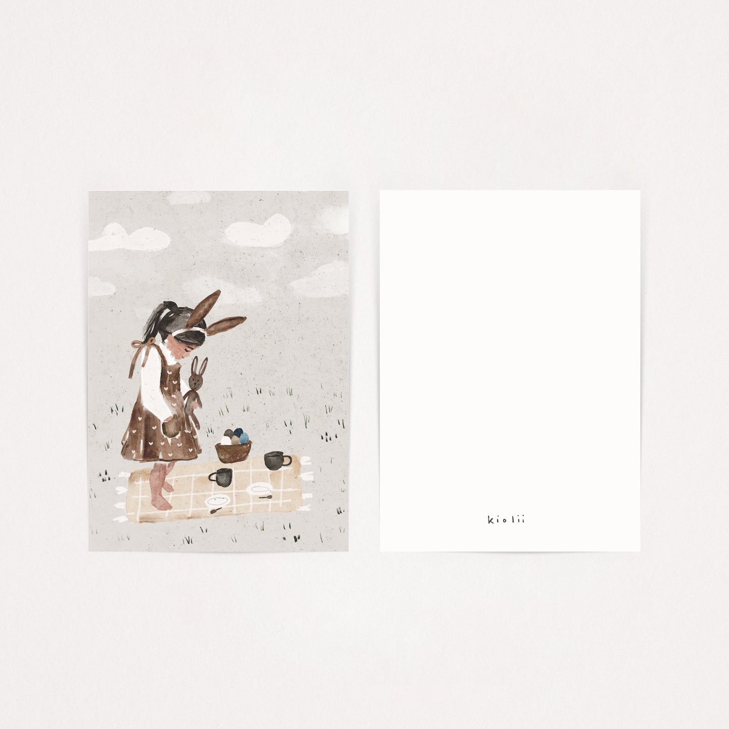 Postkarte Hasenmädchen