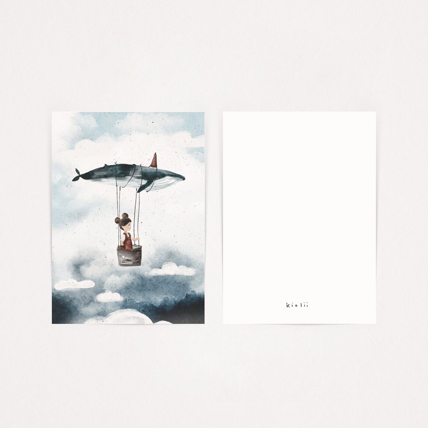 Postkarte Geburtstag Wal