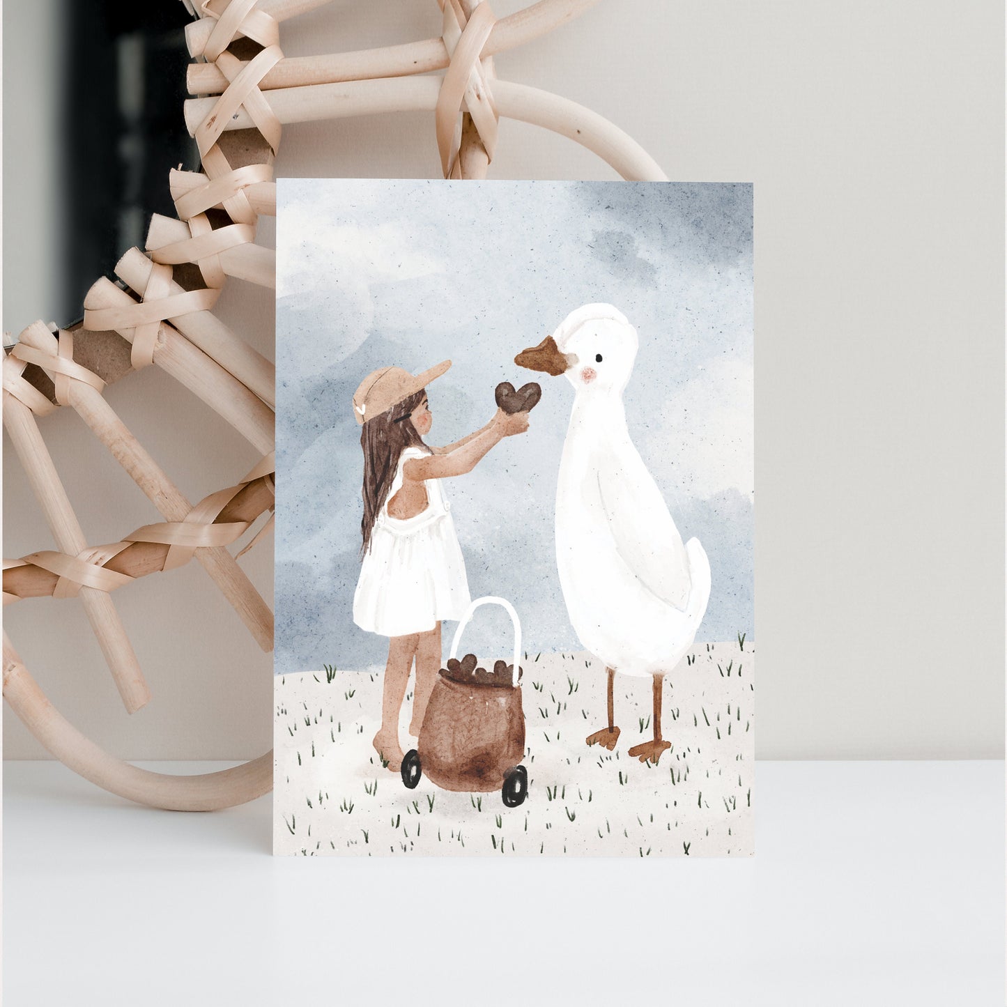 Postkarte feedingtheduck