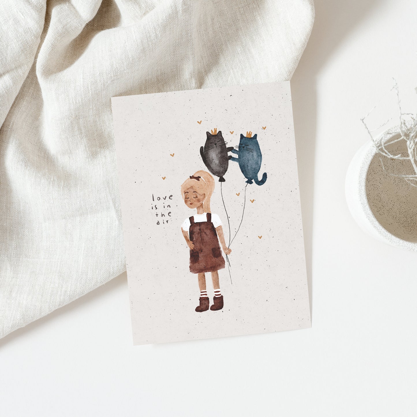 Poster Katzen lovecats A4