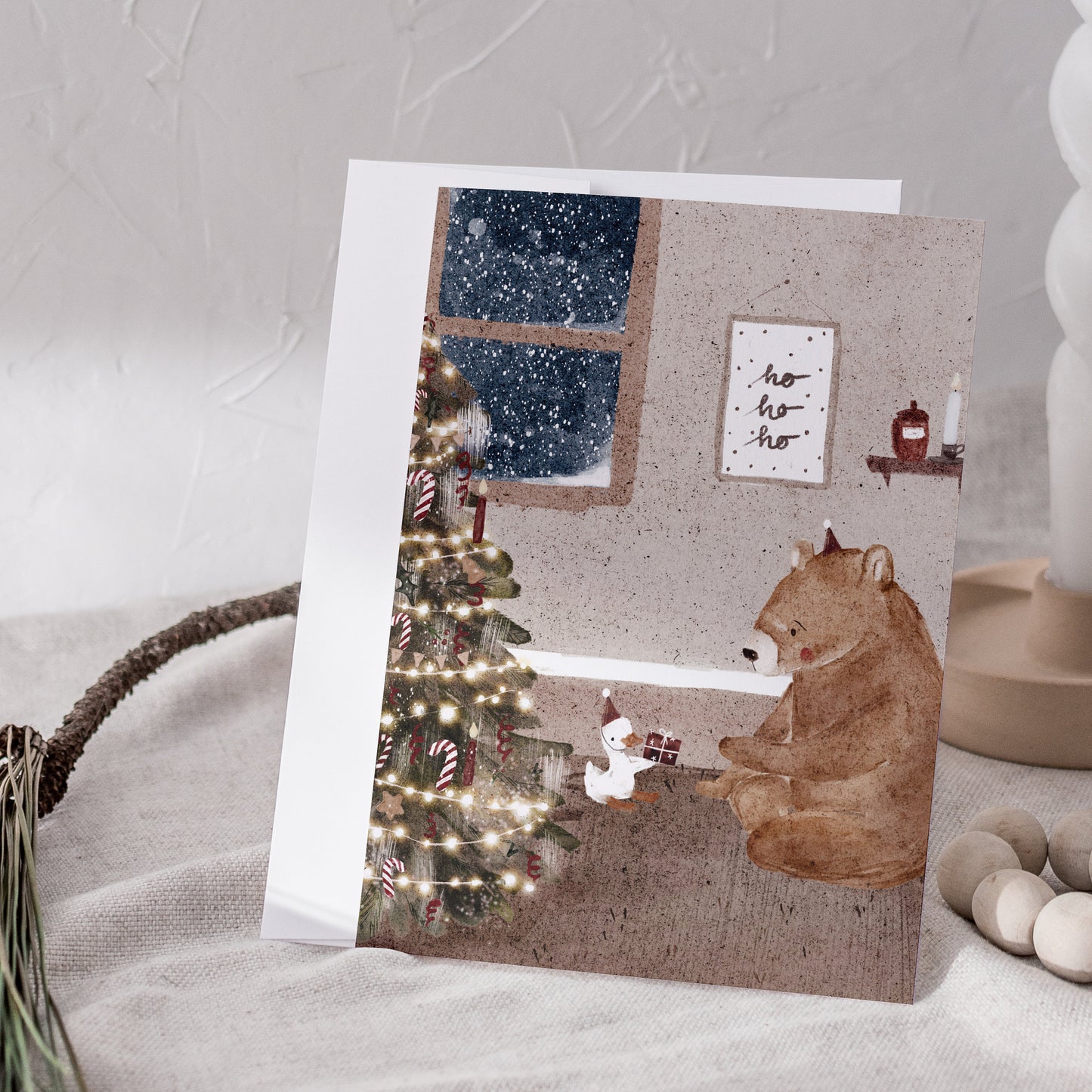Weihnachtskarte hohoho