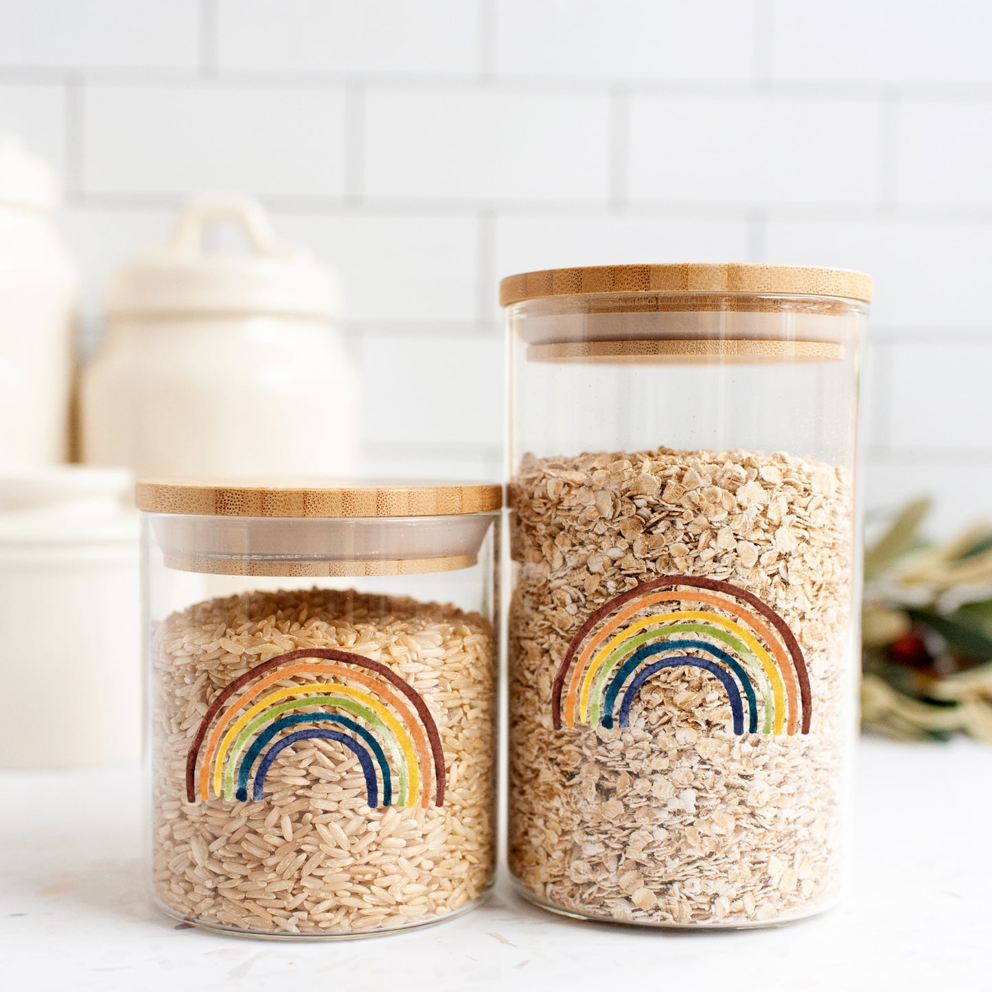 Aufkleber, Sticker Regenbogen | für Glas, Holz, Metall, Keramik uvm.