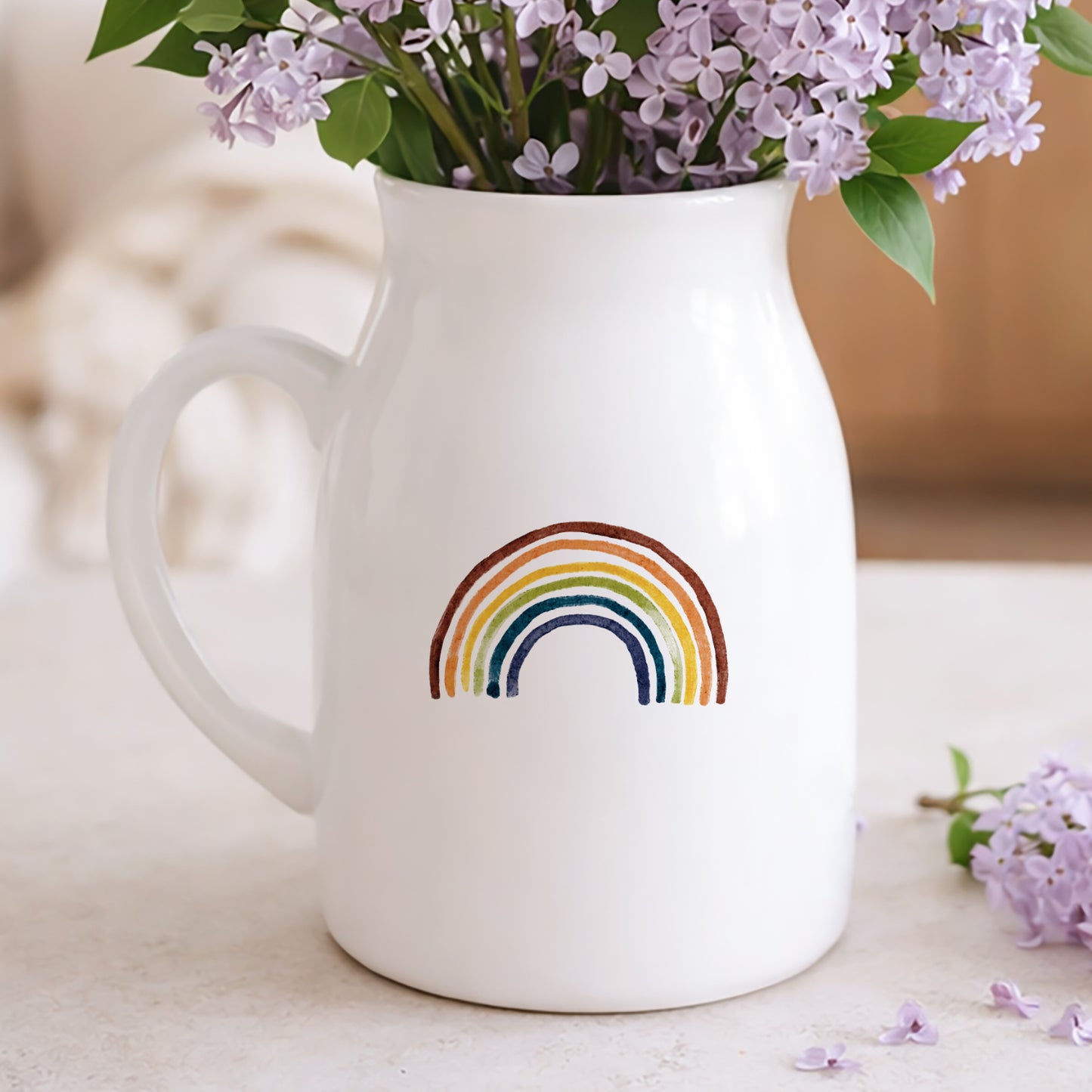 Aufkleber, Sticker Regenbogen | für Glas, Holz, Metall, Keramik uvm.
