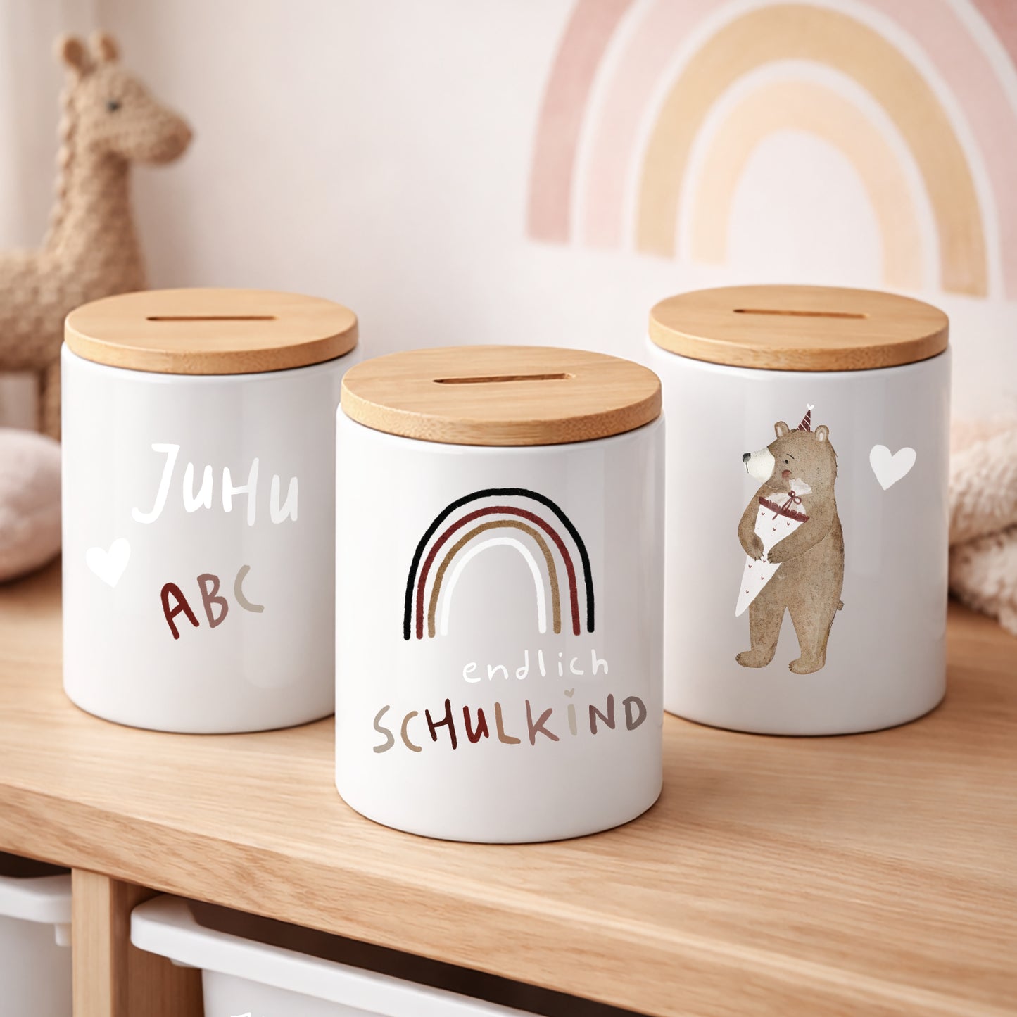 Aufkleber Set Schulanfang | Rub On Sticker für Glas, Holz, Keramik uvm.