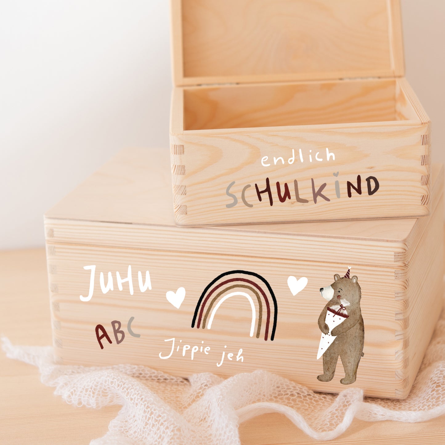 Aufkleber Set Schulanfang | Rub On Sticker für Glas, Holz, Keramik uvm.