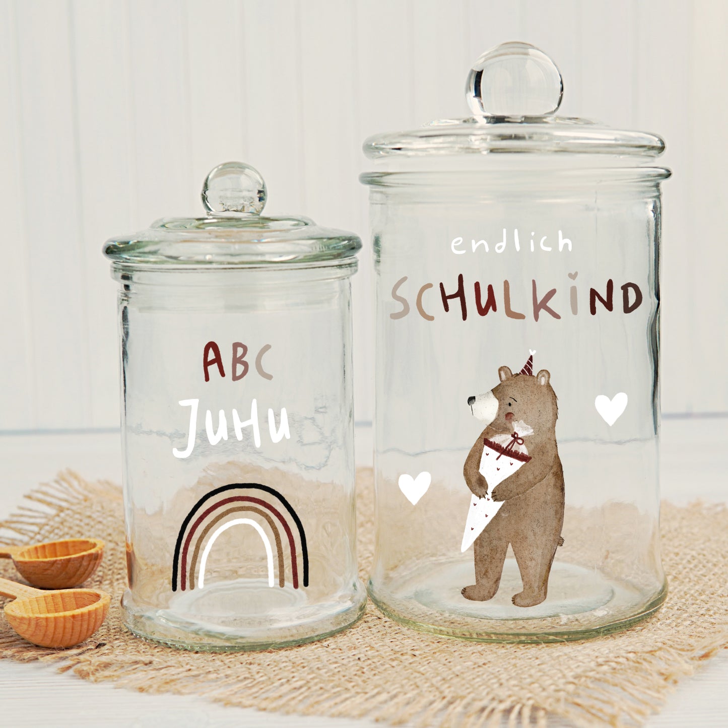 Aufkleber Set Schulanfang | Rub On Sticker für Glas, Holz, Keramik uvm.