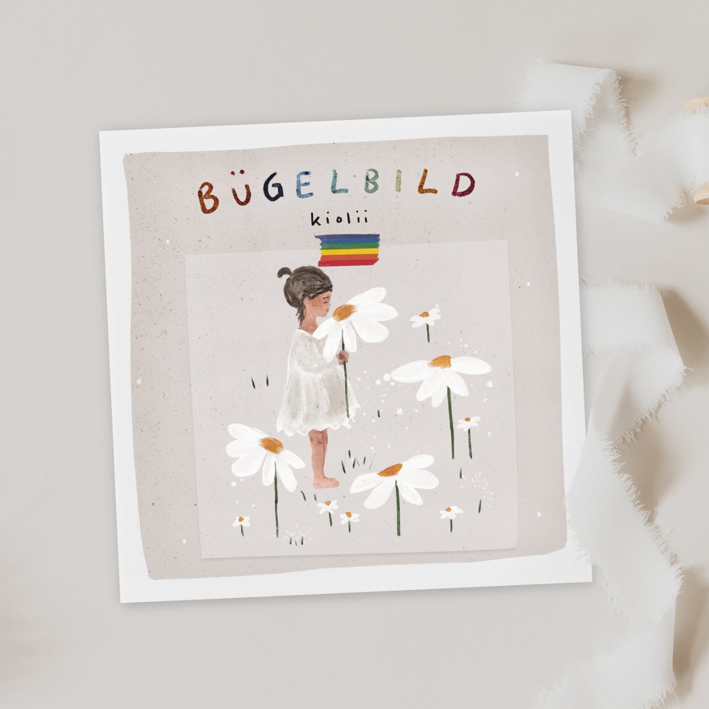 Bügelbild Blumen Mädchen | Bügelbilder Kinder