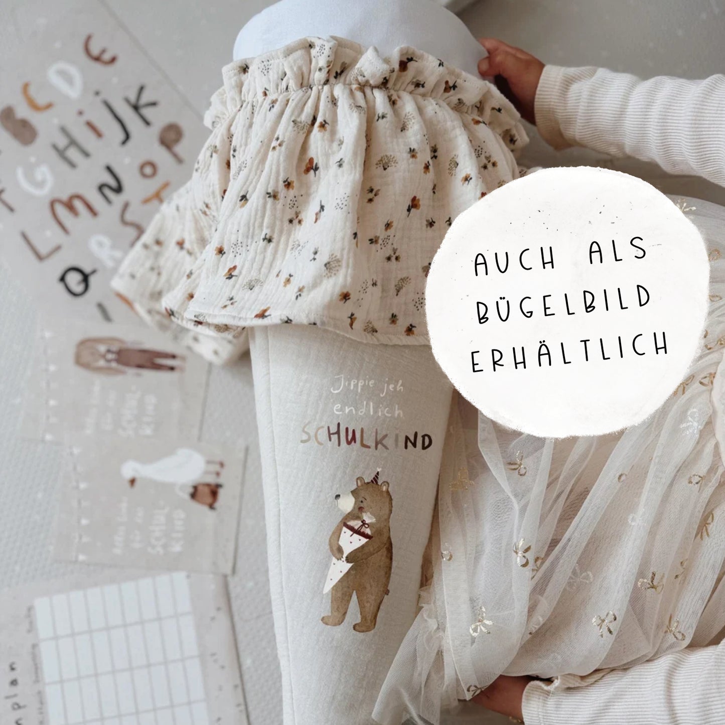 Aufkleber Set Schulanfang | Rub On Sticker für Glas, Holz, Keramik uvm.