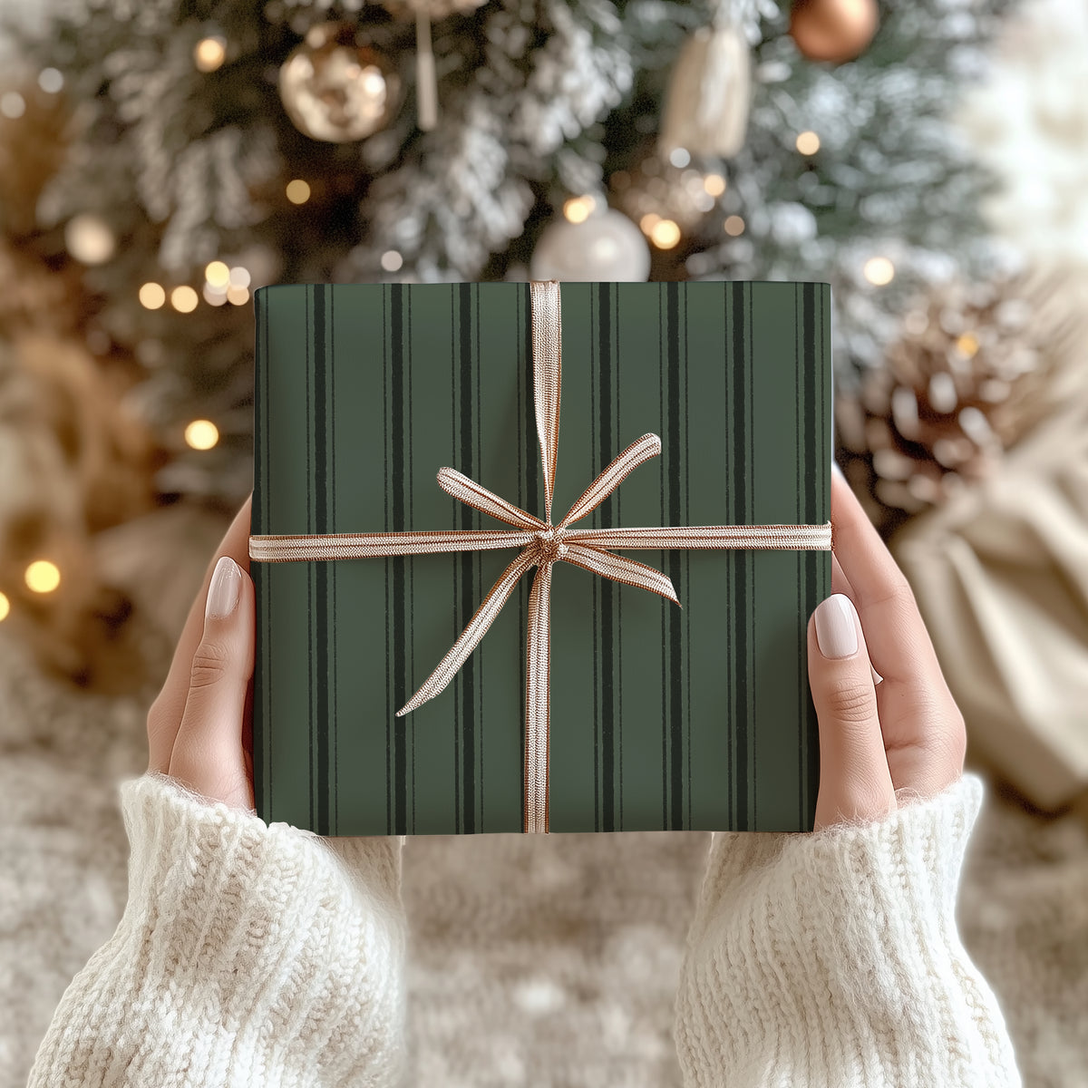 Geschenkpapier Mistelzweig | gefaltet