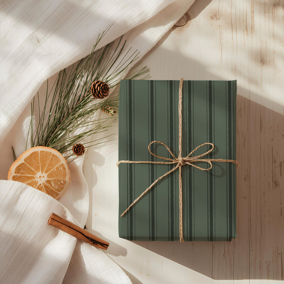 Geschenkpapier Mistelzweig | gefaltet