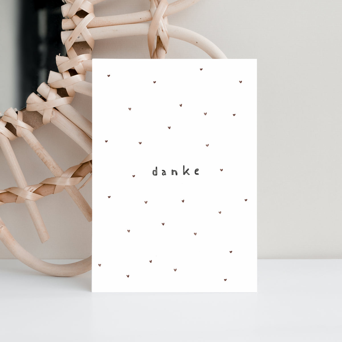 Postkarte danke Herzen