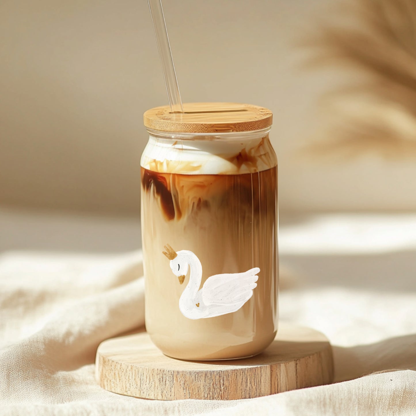 Aufkleber, Rub On Sticker Schwan | für Glas, Holz, Metall, Keramik, Porzellan, Stein