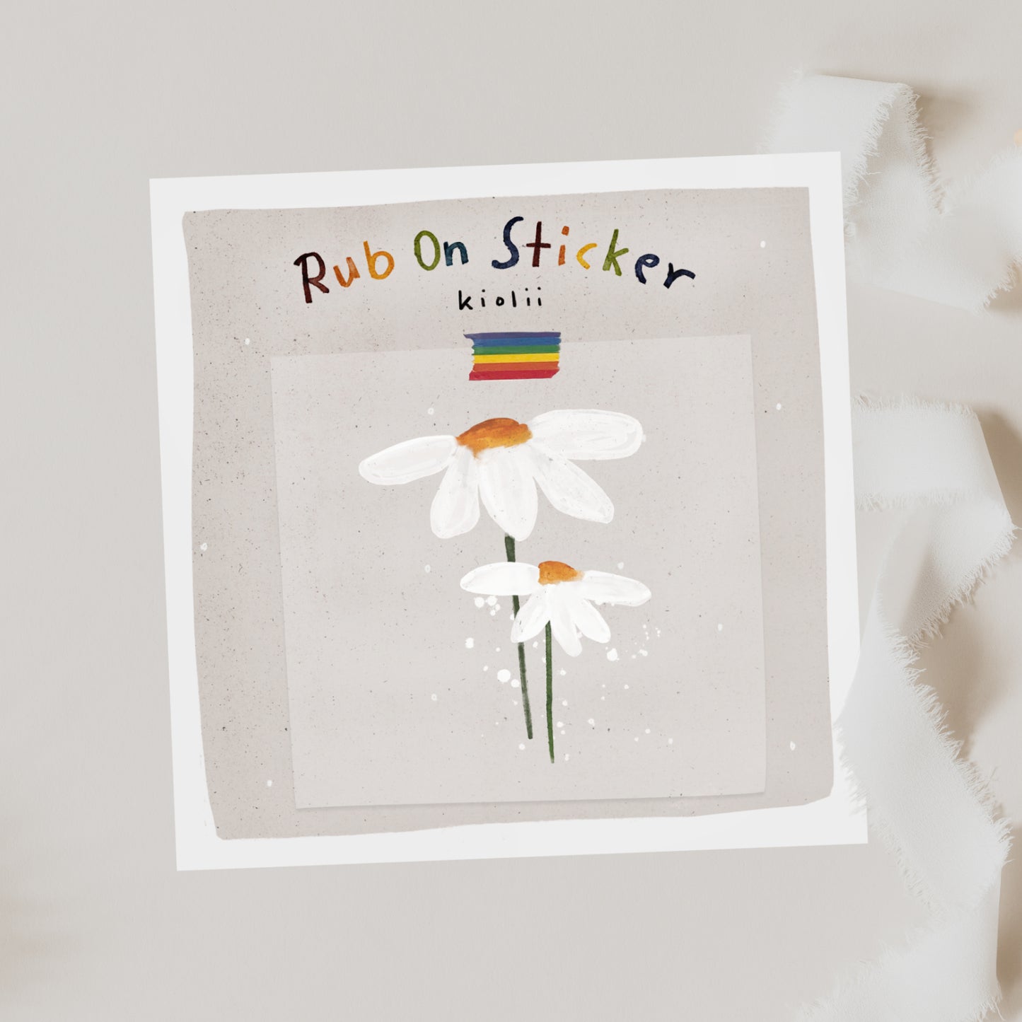 Aufkleber, Rub On Sticker Gänseblümchen | für Glas, Holz, Metall, Keramik, Porzellan, Stein