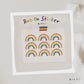 Aufkleber, Rub On Sticker Set Regenbogen | für Glas, Holz, Metall, Keramik, Porzellan, Stein