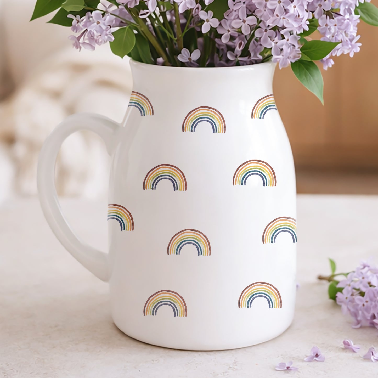 Aufkleber, Rub On Sticker Set Regenbogen | für Glas, Holz, Metall, Keramik, Porzellan, Stein