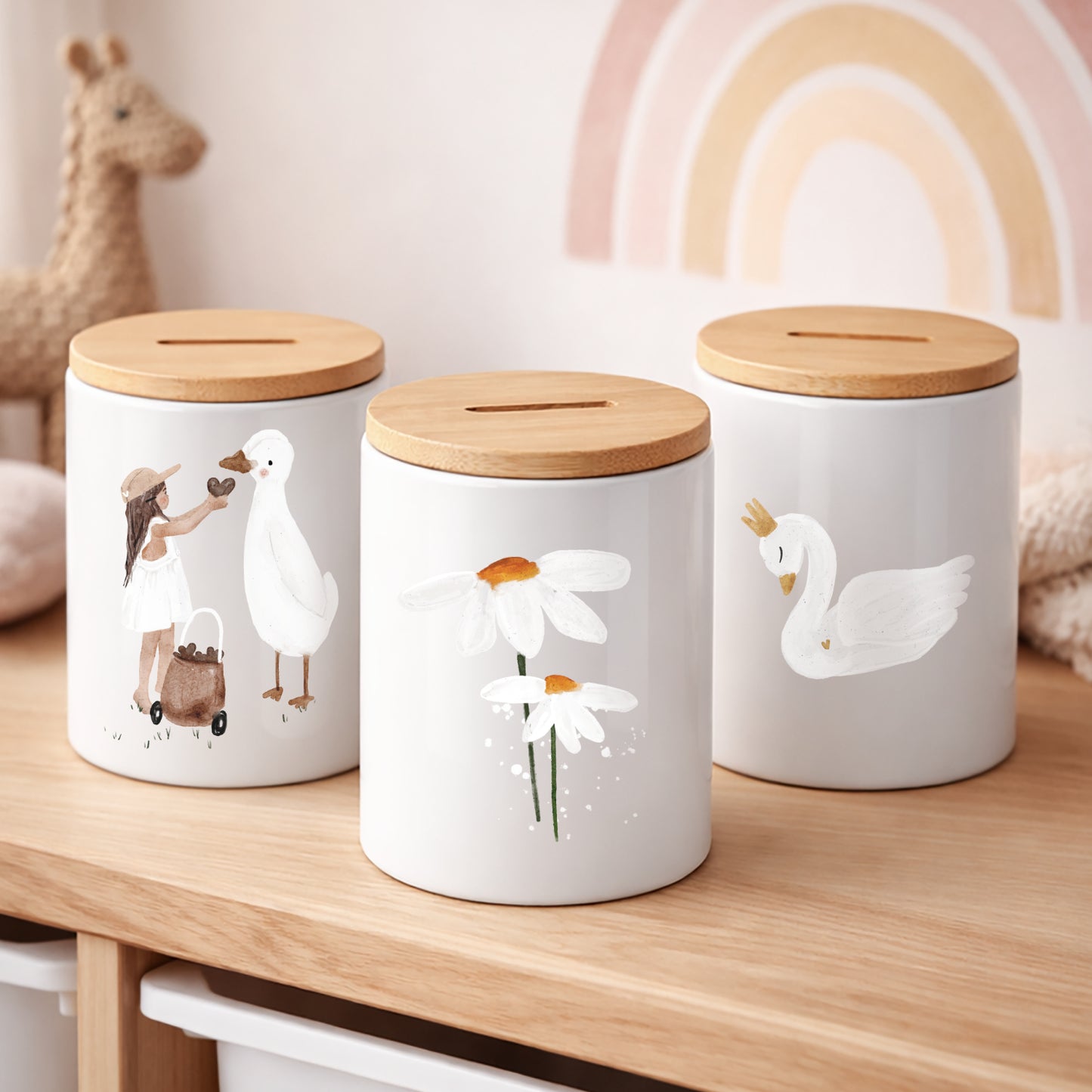 Aufkleber, Rub On Sticker Gänseblümchen | für Glas, Holz, Metall, Keramik, Porzellan, Stein