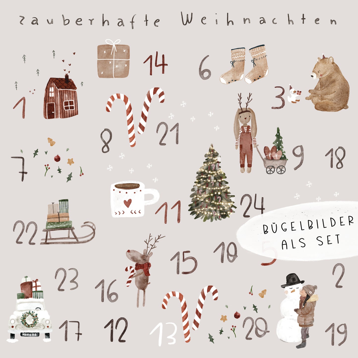 Adventskalender Bügelbilder