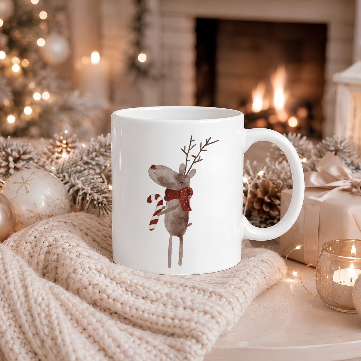 Aufkleber Weihnachten Elch | für Glas, Holz, Keramik