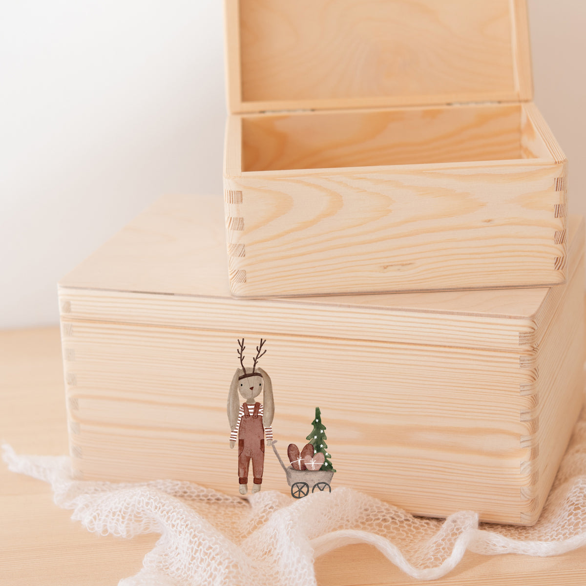 Aufkleber Weihnachten Hase | für Glas, Holz, Keramik