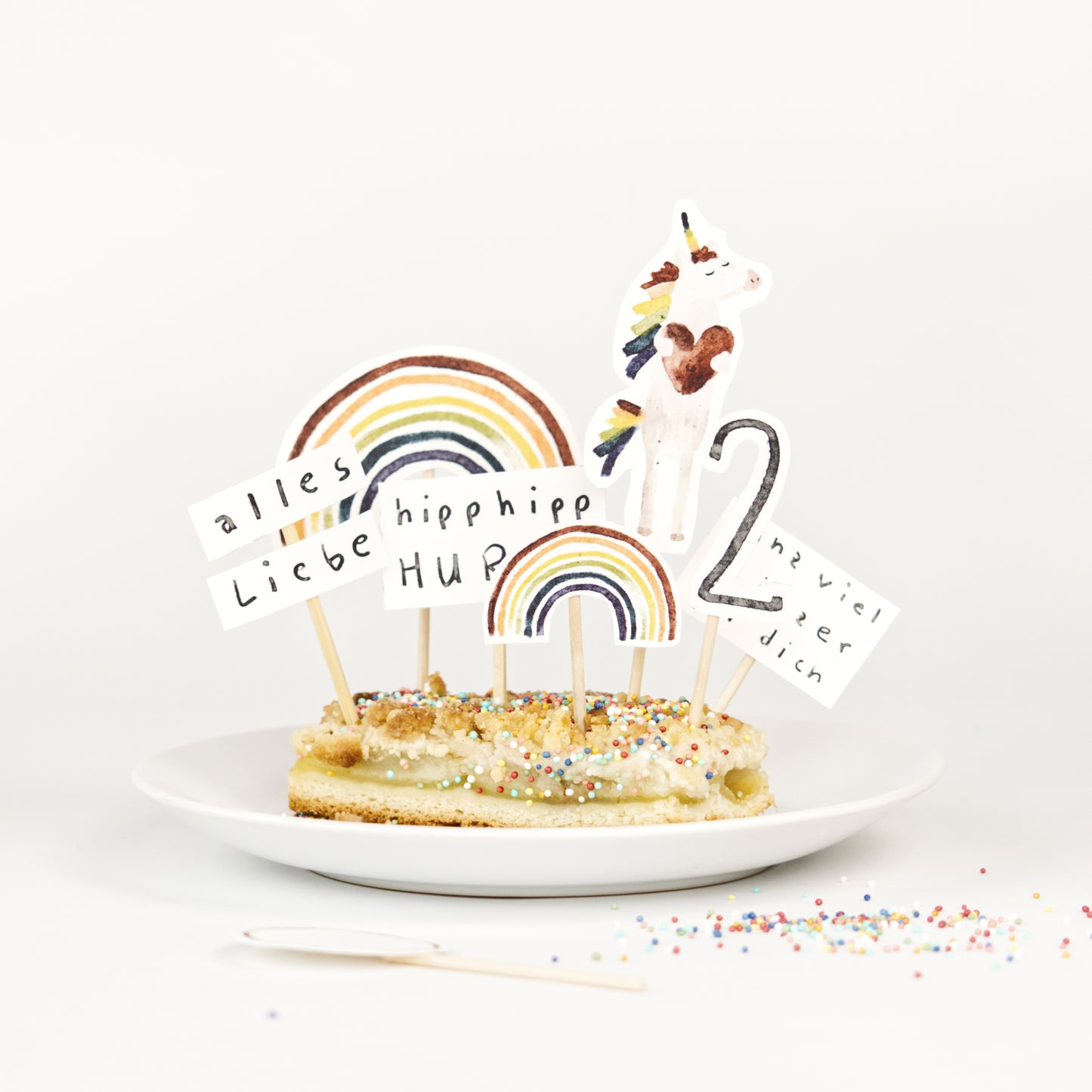 Caketopper Regenbogen DIY-Set