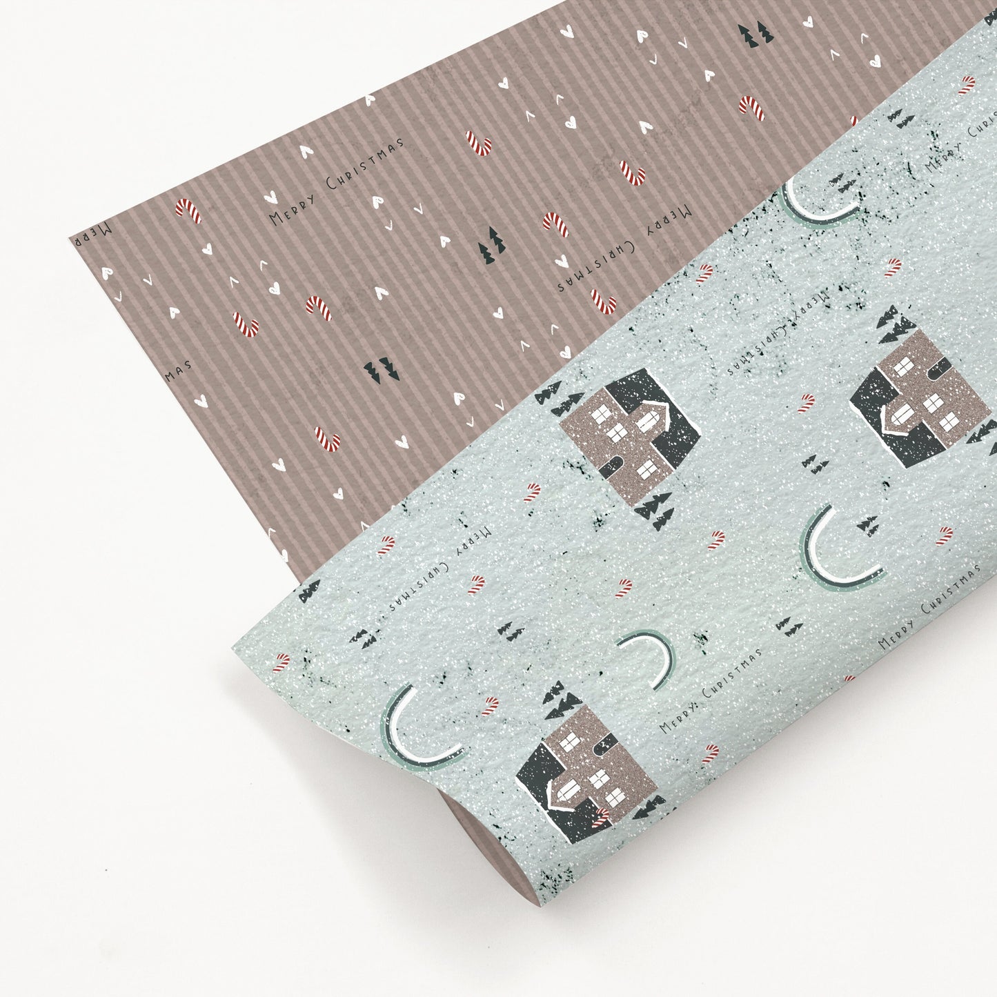 Geschenkpapier Regenbogen Weihnachten  | gefaltet