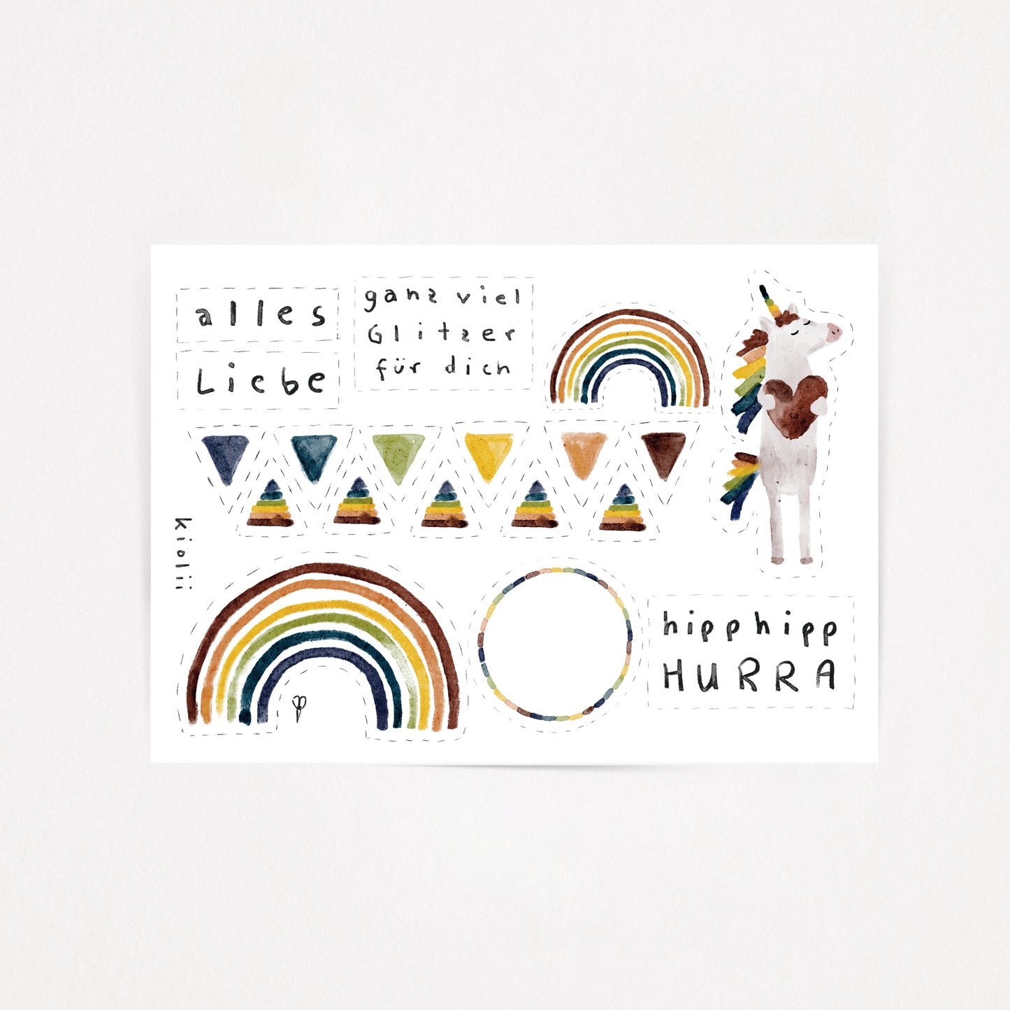 Caketopper Regenbogen DIY-Set